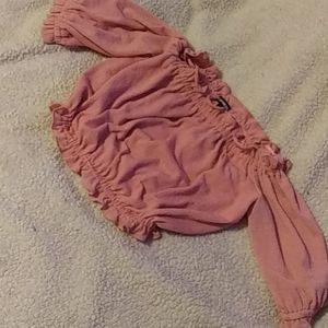 Exspress fringe crop top.